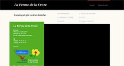 Desktop Screenshot of camping-ferme-de-la-croze.com